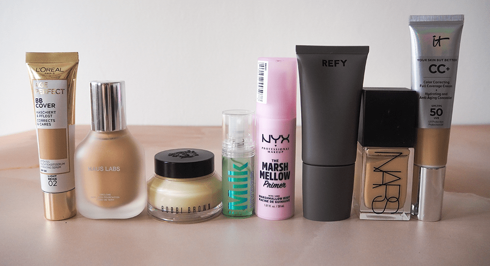 How to tell if primers and foundations are water- or silicone-based